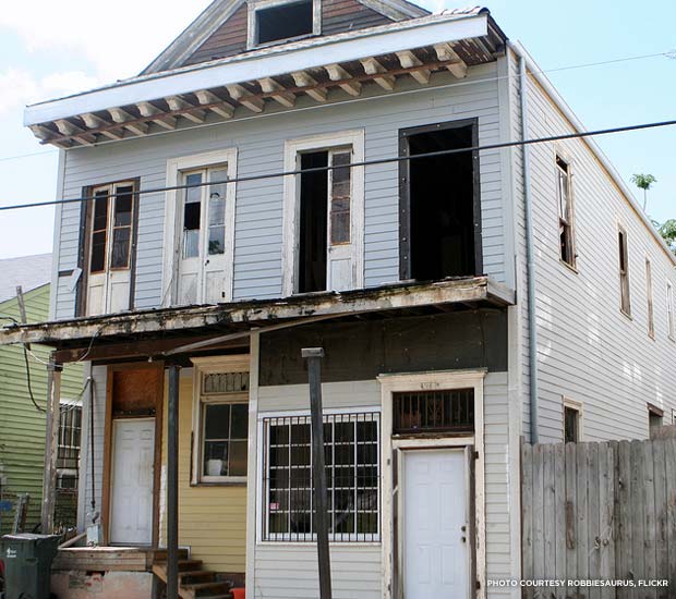Professor Longhair’s house on Terpsichore St. in New Orleans. Credit: robbiesaurus, Flickr