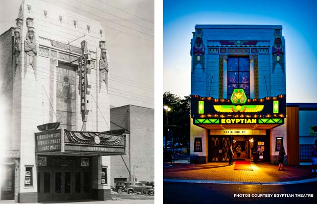 Dekalb's Egyptian Theatre in 1938 and restored. Credit: Egyptian Theatre